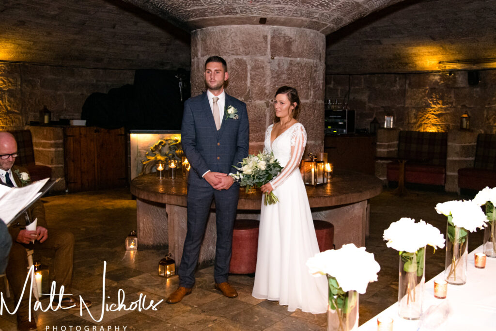 Wine Cellar wedding at Peckforton Castle