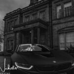 Using the outside of Oulton Hall to create a dramatic wedding photograph