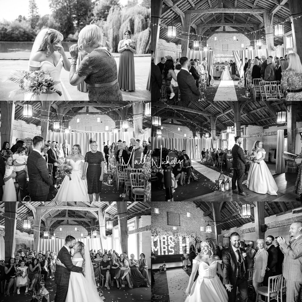 Ceremony at East Riddlesden Hall Wedding