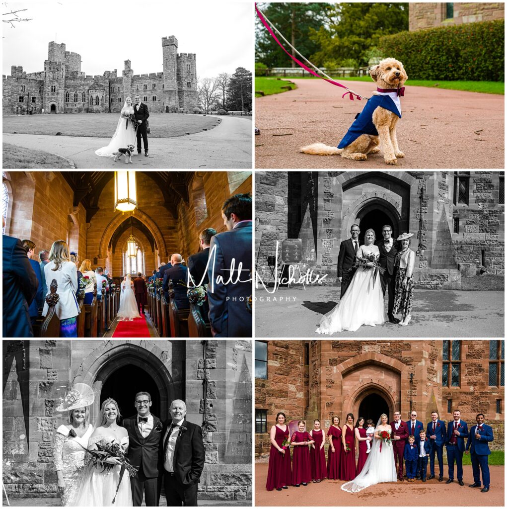 Blessing and group photos at Peckforton Castle
