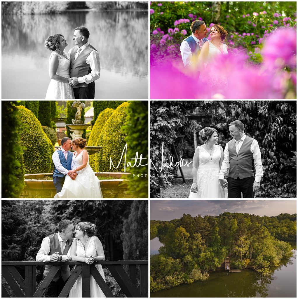 Bride and groom photographs at Nunsmere Hall