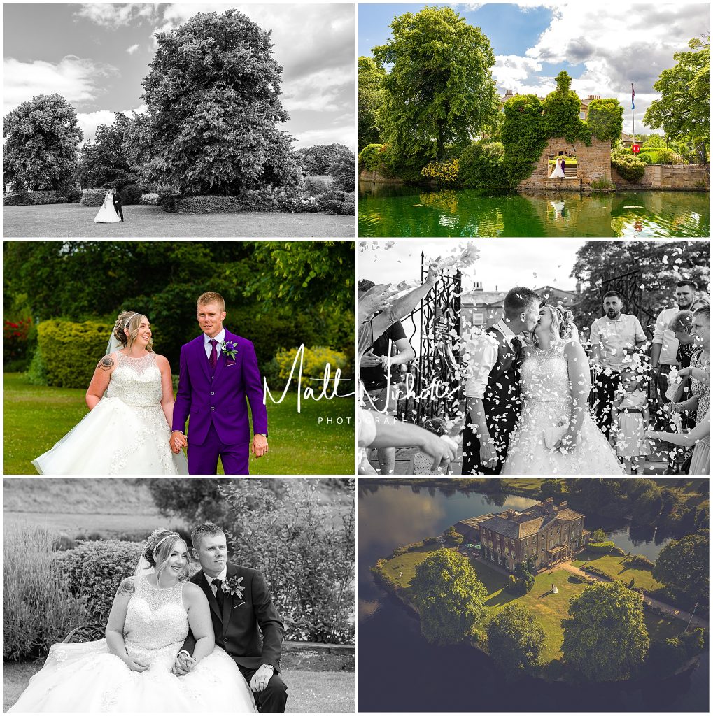 Bride and Groom Photographs at Waterton Park Hotel wedding venue