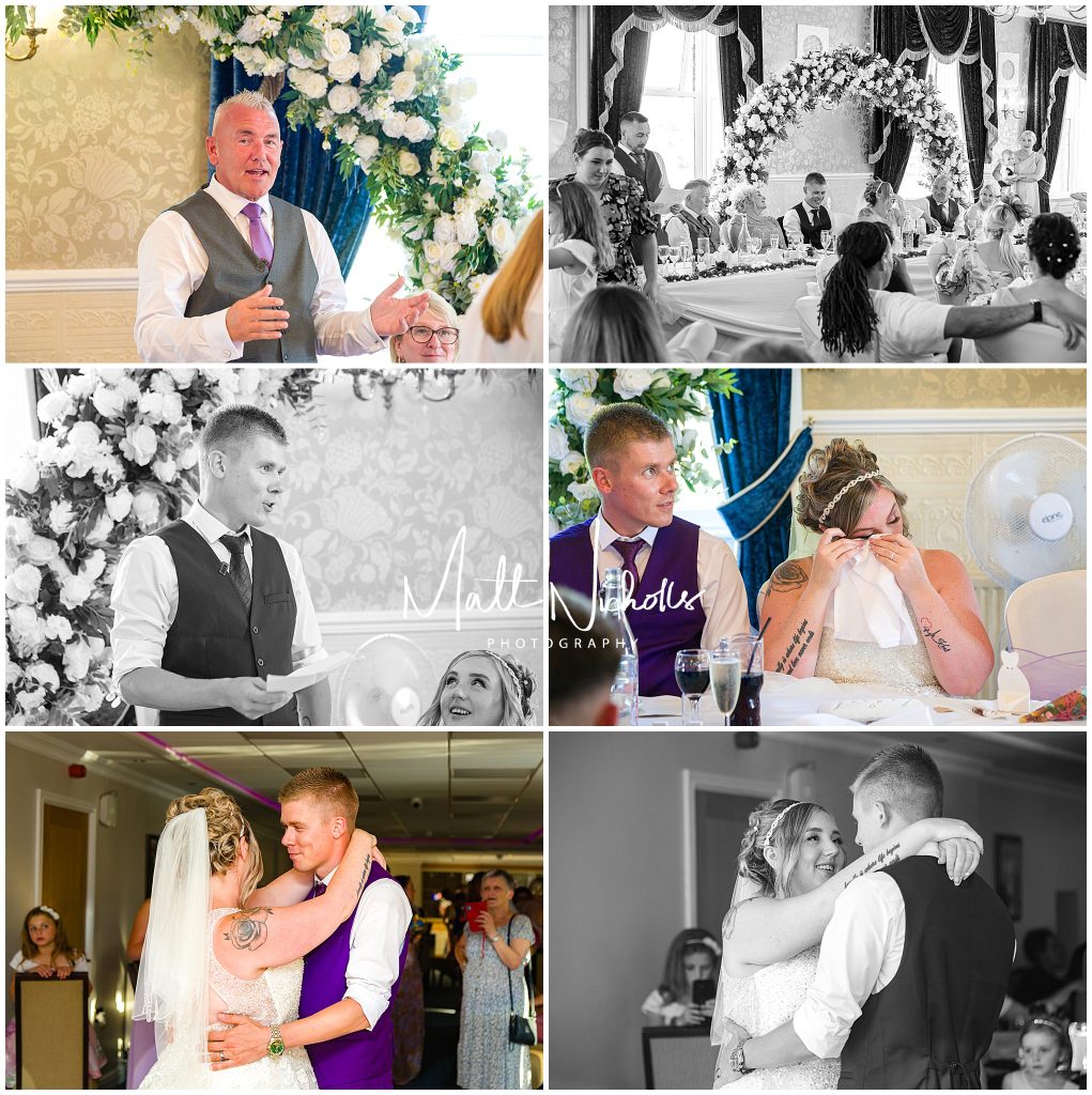 Speeches and first dance at Waterton Park Hotel wedding venue