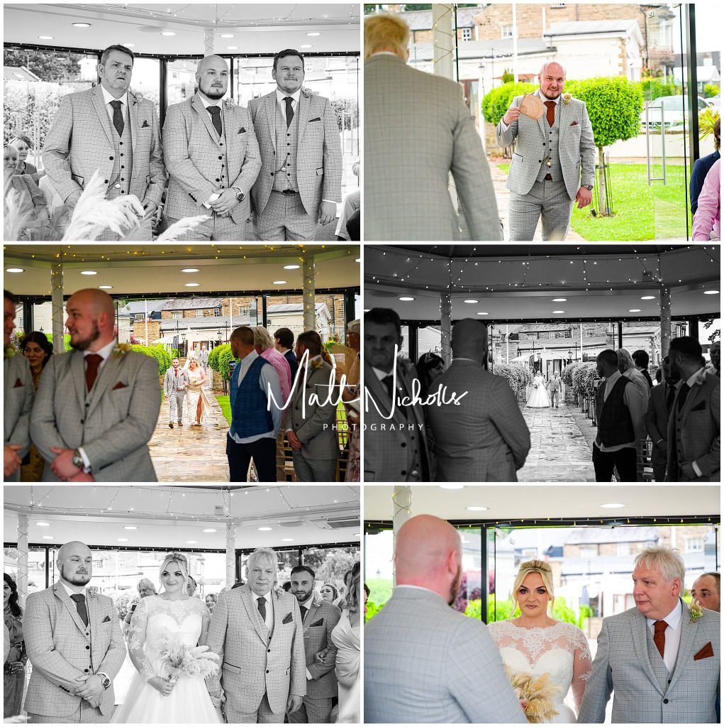 Wedding ceremony at Kings Croft Hotel near Pontefract