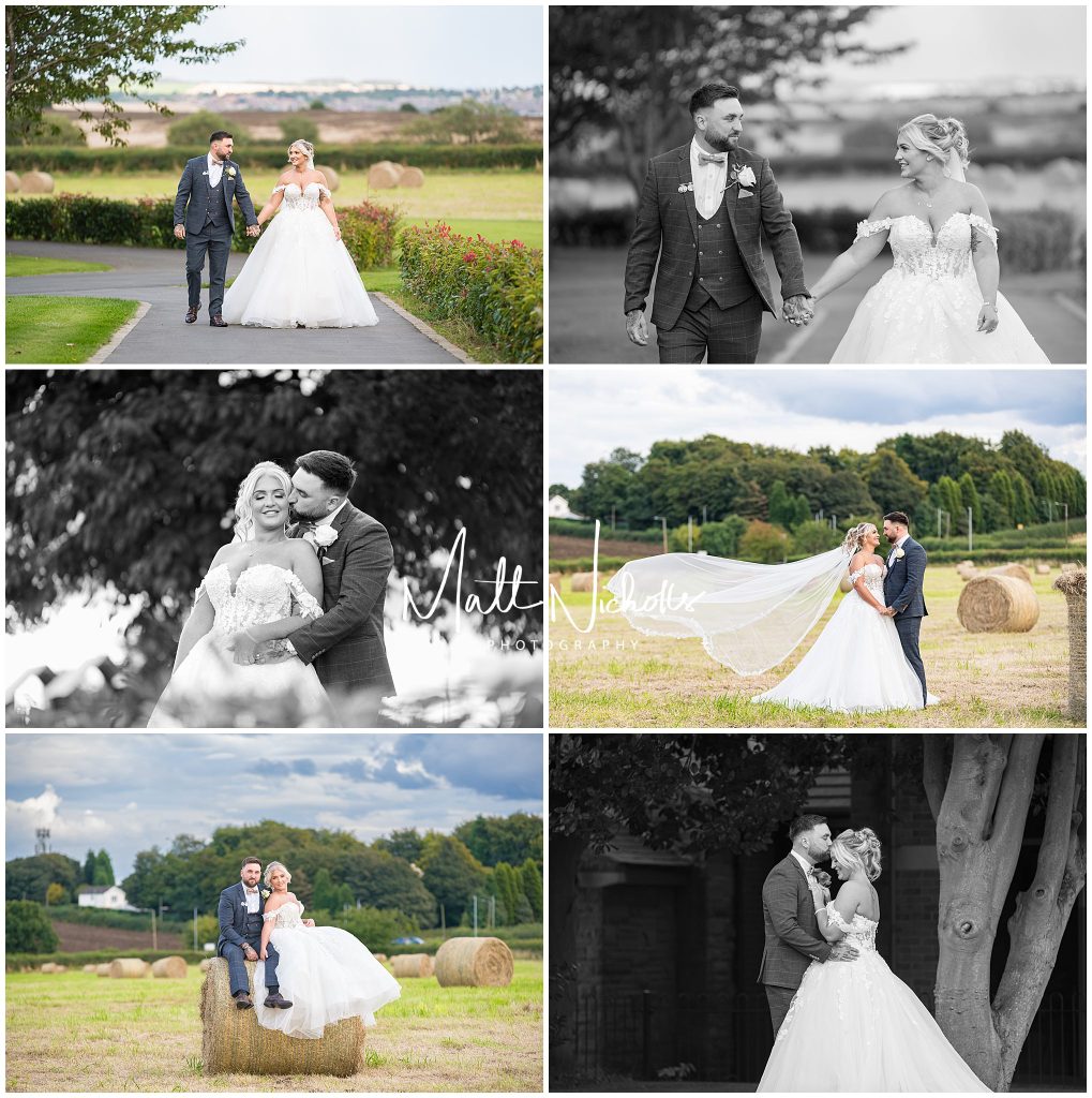 Bride and Groom wedding photographs at Burntwood Court wedding venue
