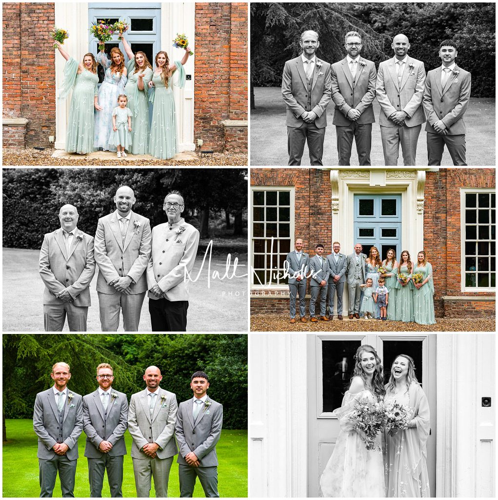 Group Photographs at Camblesforth Hall Wedding Venue