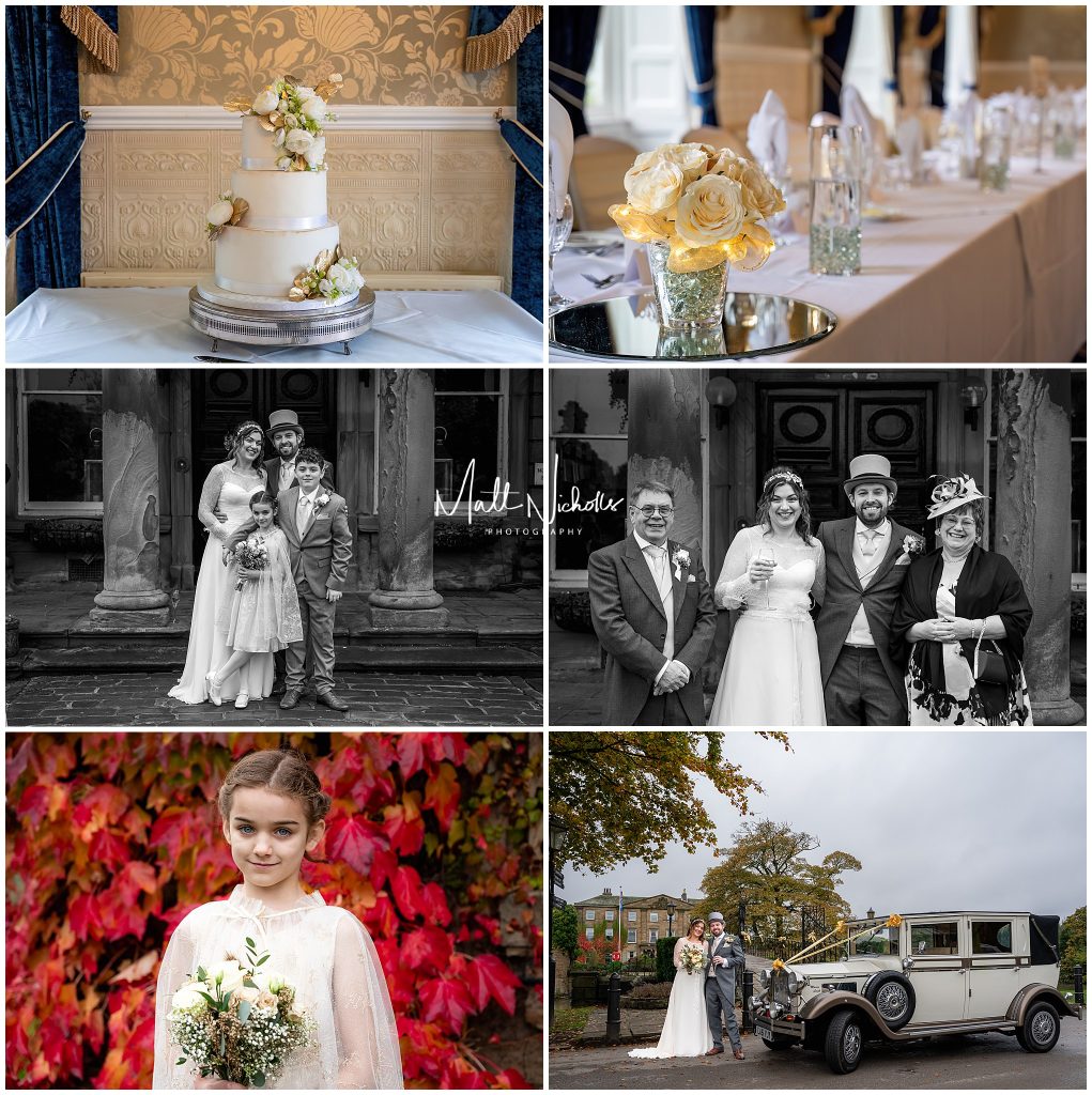 Formal wedding photographs using the stunning surroundings of Waterton Park Hotel