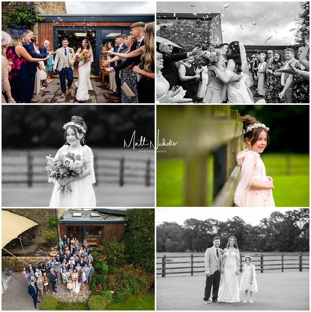Wedding photographs at The Out Barn Wedding venue near Clitheroe