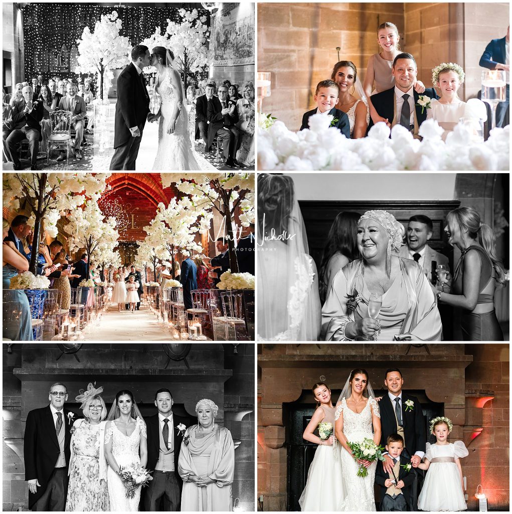 Sarah and Lee Peckforton Castle wedding venue