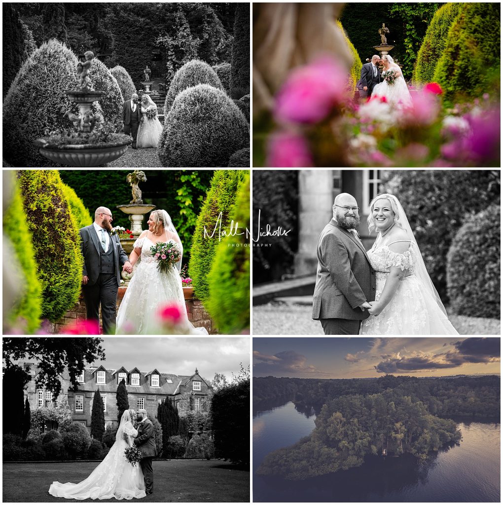 Bride and Groom at Cheshire Wedding Venue Nunsmere Hall