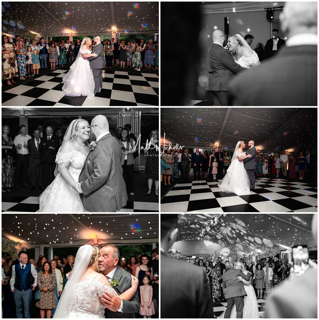 First dance at Cheshire Wedding Venue Nunsmere Hall