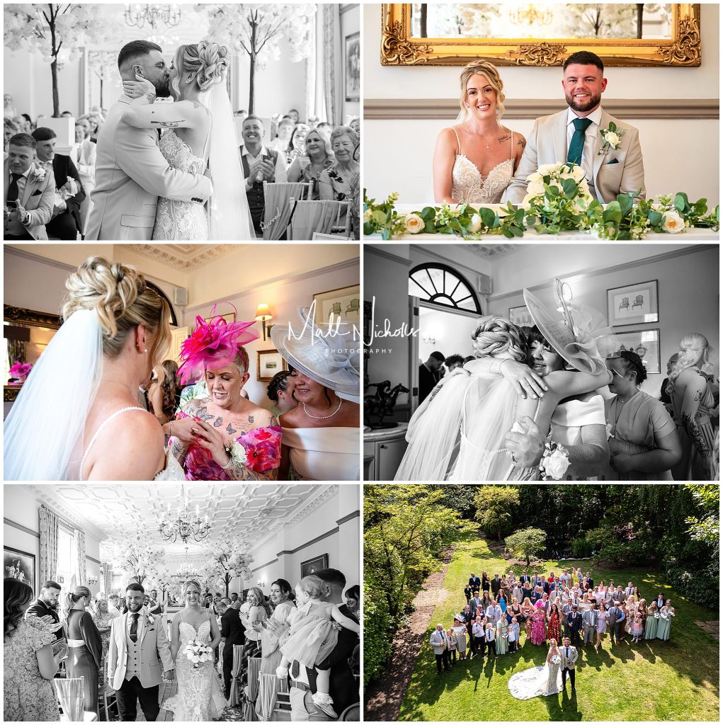 Signing the wedding register at Nunsmere Hall Wedding Venue in Cheshire
