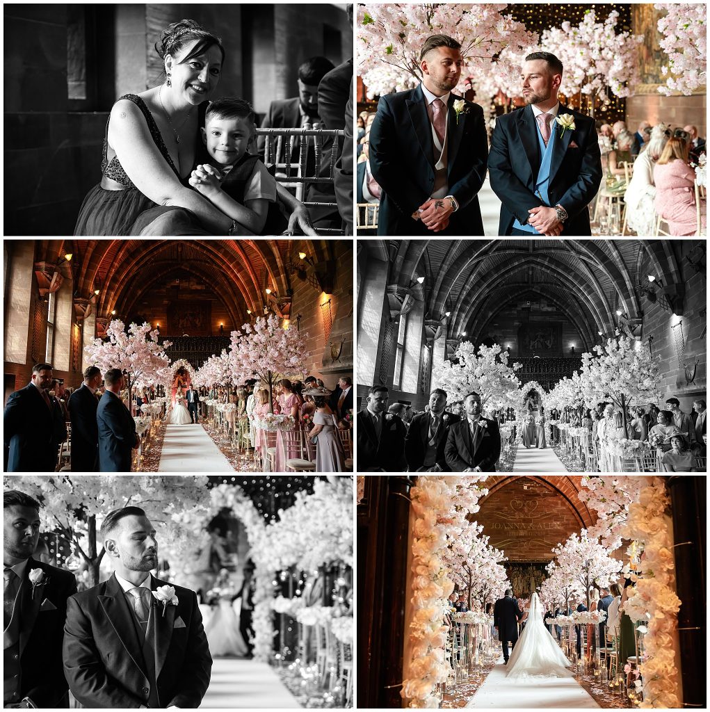 Ceremony at Peckforton Castle in Cheshire