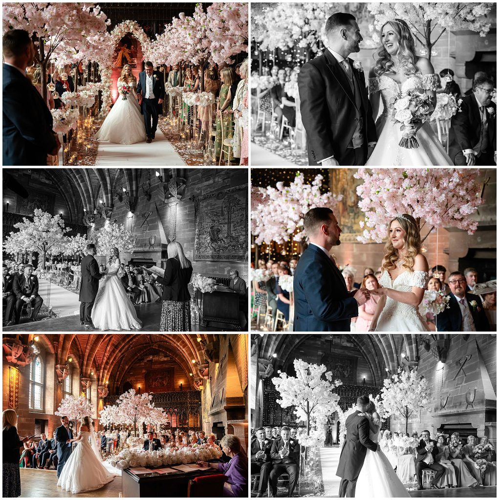 Wedding Ceremony at Peckforton Castle in Cheshire