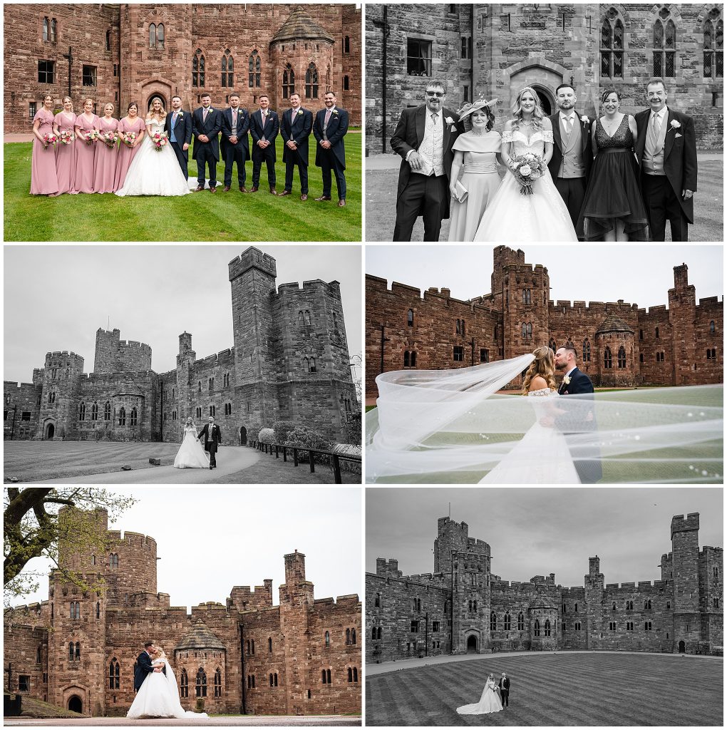 Bride and Groom Wedding photography at Peckforton Castle in Cheshire