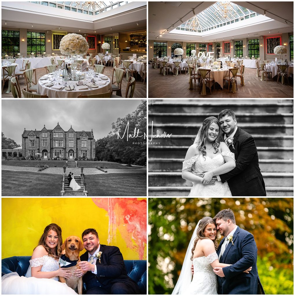 Bride and Groom Wedding Photographs at Woodlands Hotel near Leeds