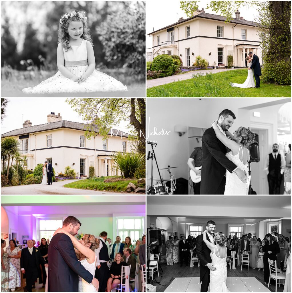 First dance and evening reception at Highfield Hall wedding venue in North Wales
