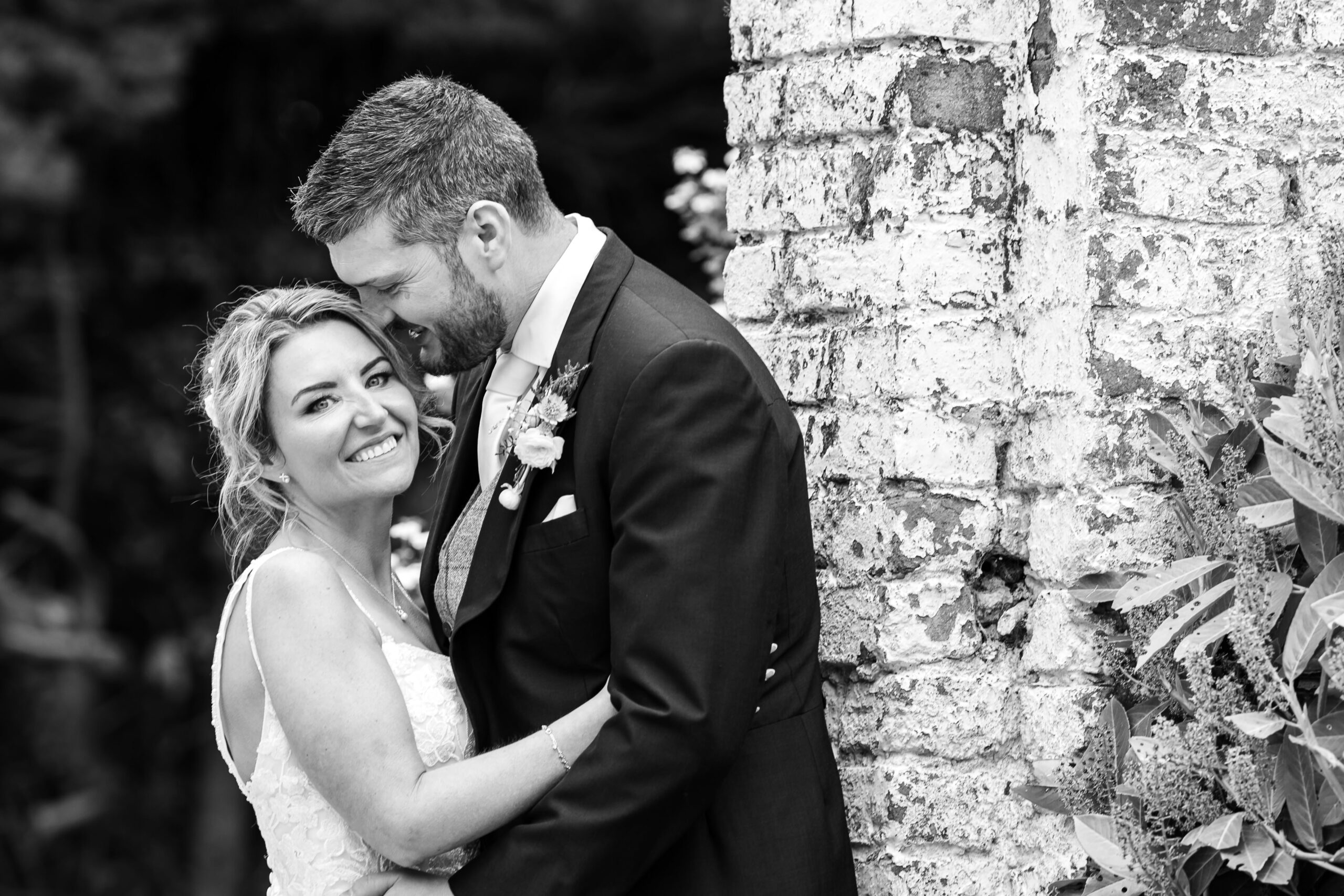 Bride and Groom at Highfield Hall Wedding Venue