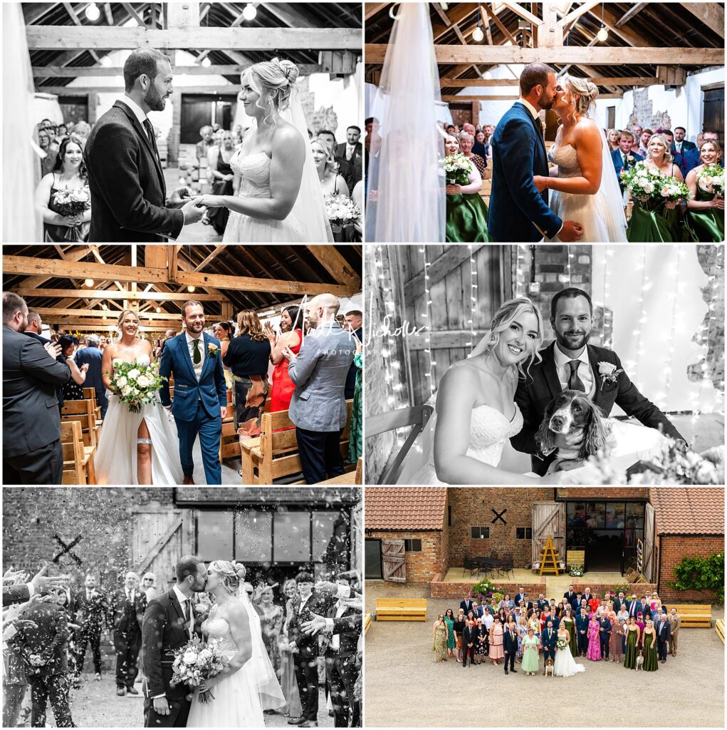 Wedding Ceremony at Woolas Barn